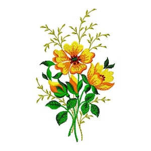 Wildflowers Embroidery Design, Embroidery Floral Design, Flower Bouquet Pattern, Towel Embroidery File, Embroidery Floral Design
