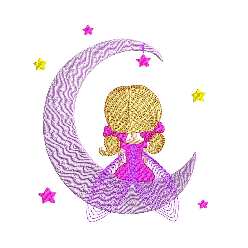 Moon Embroidery - Etsy