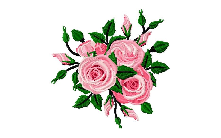 Roses Embroidery Design Flower Design Machine Embroidery Etsy