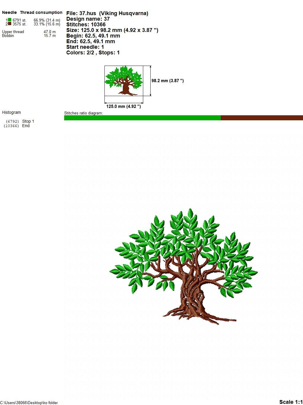 Green Tree of Life Machine Embroidery Design (digital Embroidery) - Etsy
