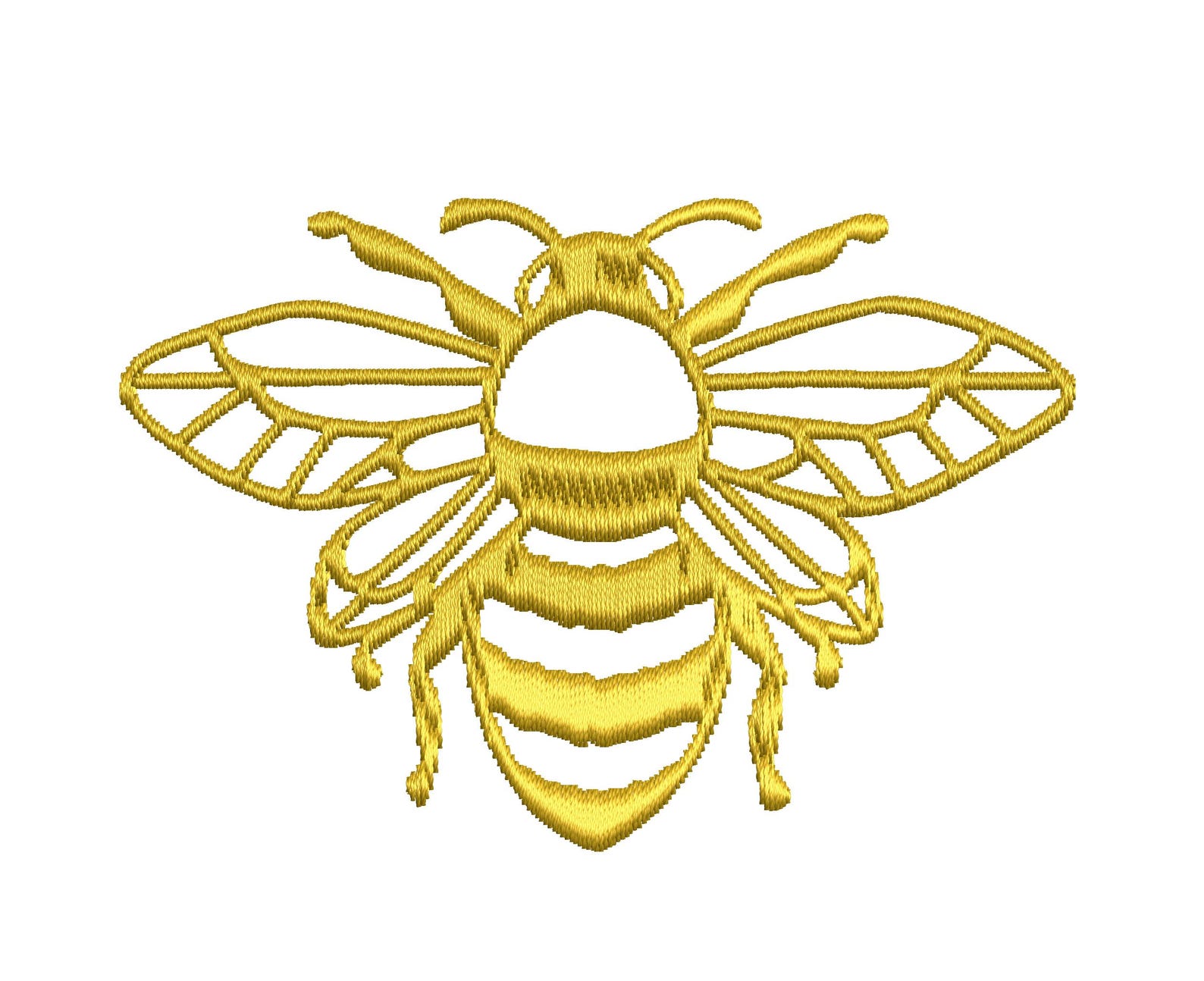 Golden Honey Bee - Machine Embroidery Design 9 Sizes,solid Color Bee ...