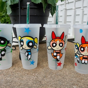 Powerpuff Girls Starbucks Cold Cup, Powerpuff Girls, Starbucks Cold Cup, Starbucks Reusable Cup, Starbucks Tumbler, Powerpuff Girls Tumbler
