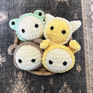 Mini Stress Ball, Crochet Stress Ball, Stuffed Toy, Plushies, Crochet Plushies, Worry Ball, Amigurumi Stress Ball, Bear, Frog, Cat, Bunny