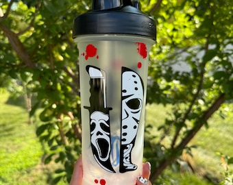 Halloween Shaker Bottle, Blender Bottle, Horror Movie Inspired, Spooky Season, Gym Bottle, Ghost