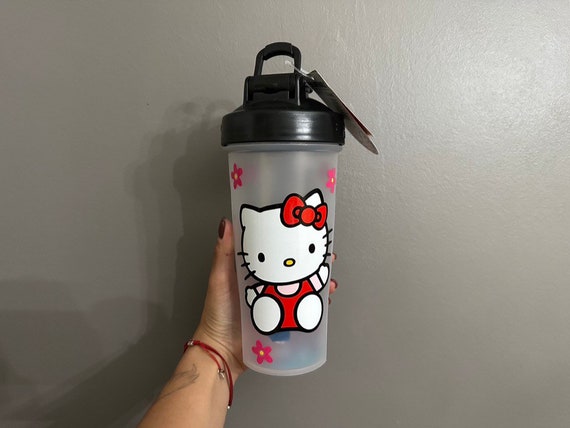 Hello Cat Shaker Bottle, Kitty Blender Bottle, Kawaii Kitty