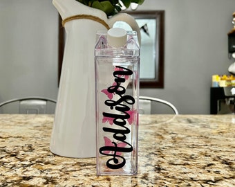 Personalized Butterfly Milk Carton Water Bottle | Butterflies | Milk Carton Water Bottle | Reusable Tumbler | Christmas Holiday