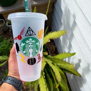 Harry Starbucks Cup, Harry Ron Hermione, Starbucks Cold Cup, Reusable Cup, Potter Weasley Granger, Wizardry