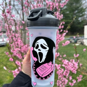 Halloween Shaker Bottle, Blender Bottle, Horror Movie Inspired, Spooky Season, Gym Bottle, Ghost