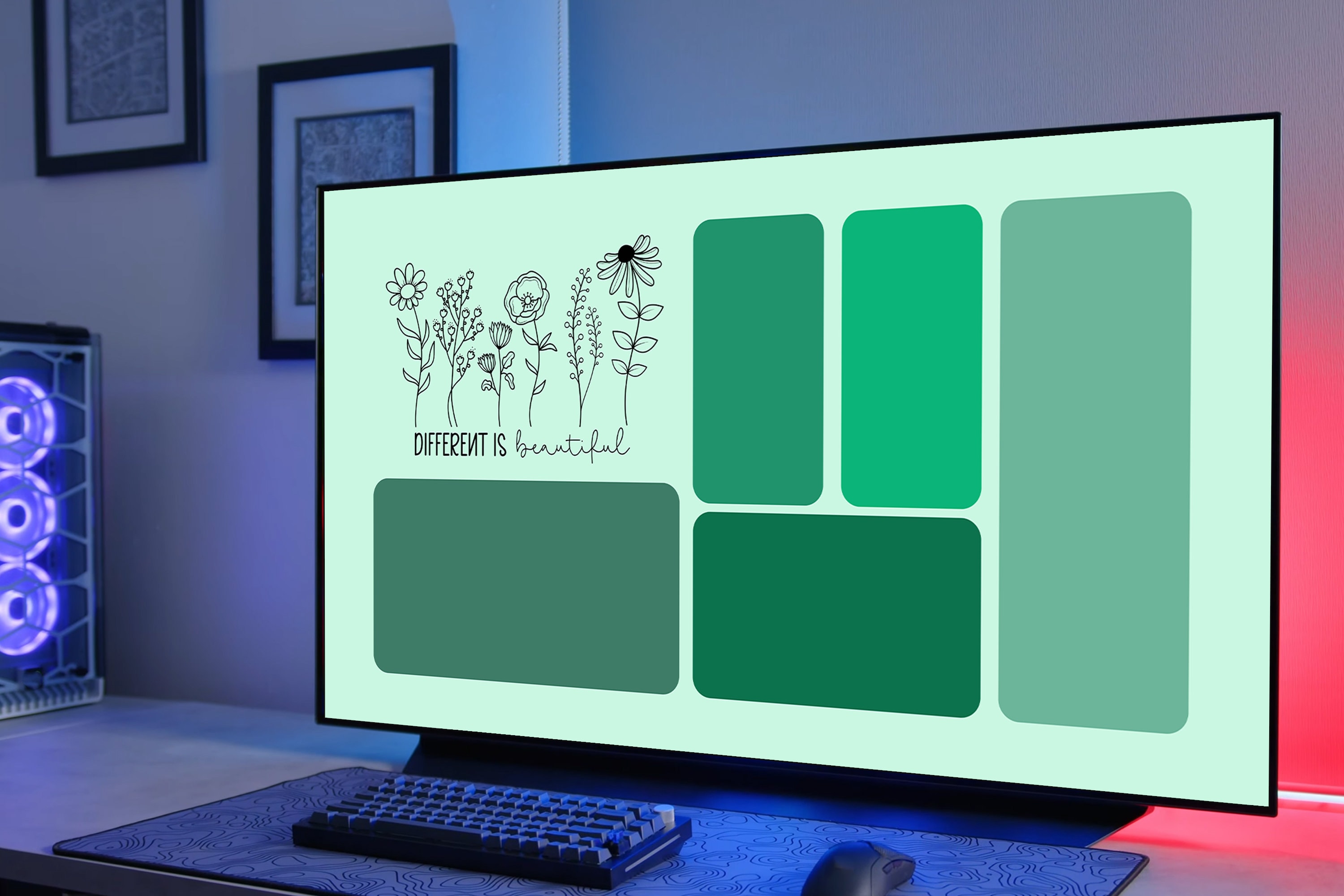 Green Emerald Minimalist Wallpaper for Mac and Window | Desktop ...