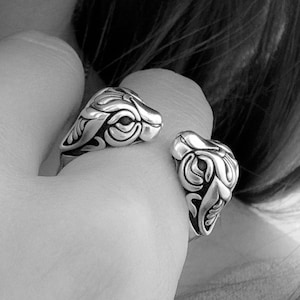 Open Rabbit Ring | Sterling Silver Hare Ring | Cute Bunny Ring