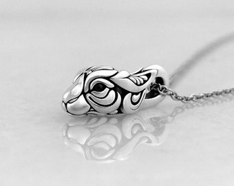 Silver Lucky Rabbit Pendant | Silver Hare Necklace | Cute Bunny Charm | Year of the Rabbit gift