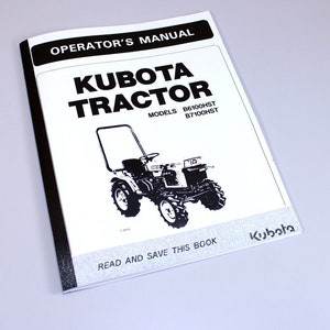 Kubota B6100Hst B7100Hst Tractors Operators Owners Manual Diesel 4Wd 2Wd