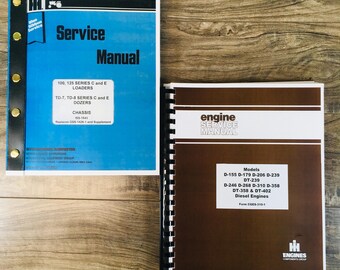 Set International Dresser Td-7 Series E Td-7E Dozer Service Repair Manual 0-9500