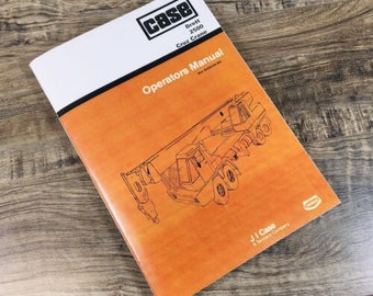 Case Drott 2500 Cruz Air Crane Operators Manual Owners Book Maintenance