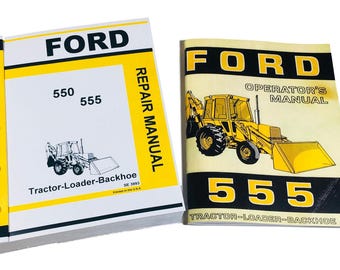 Ford 555 Tractor Loader Backhoe Owners Operators Service Repair Shop Manual