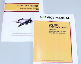 Set New Holland 488 Haybine Mower-Conditioner Service Operators Owners Manual