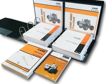 Case 4690 Tractor Service Manual Parts Catalog Operators Owners Repair Shop Set