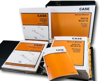 Case 580B 580Ck B Hydrostatic Tractor Loader Backhoe Service Parts Operators Set