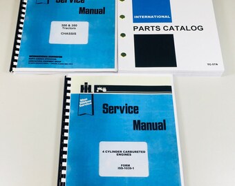 International 350 Tractor Gas Engine Chassis Service Parts Repair Manual Set