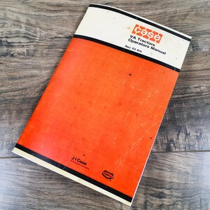 J I Case Va Tractors Vac Vao Vas Vah Operators Owners Manuals Maintenance Book