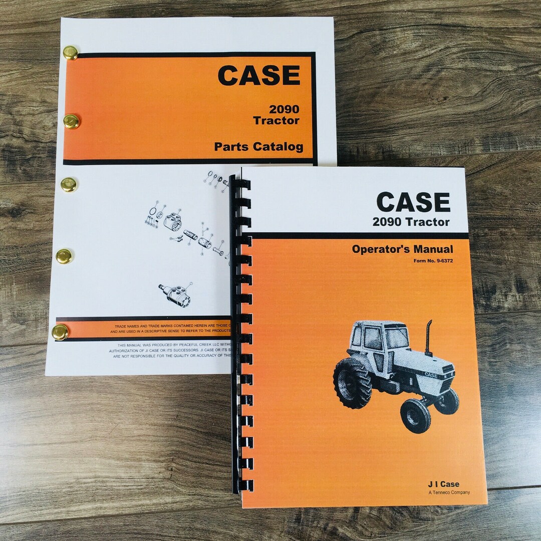 Case 2090 Tractor Parts Operators Manual Catalog Owners Set Book Etsy