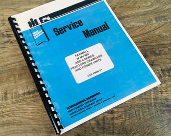 Full Farmall Md Tractor Service Manual Shop Repair International Mccormick Ih