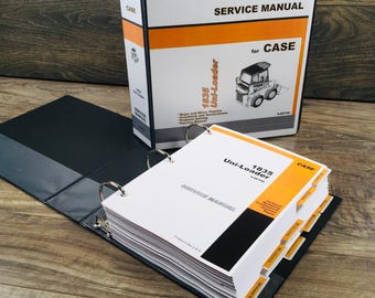 Case 1835 Uni-Loader Skid Steer Service Technical Manual Repair Shop In Binder
