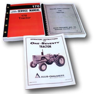 Set Allis Chalmers 170 Tractor Service Parts Operators Manuals Repair Catalog