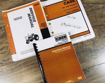 Case 830 831 833 Case-O-Matic Drive Tractor Service Manual Parts Operators Set