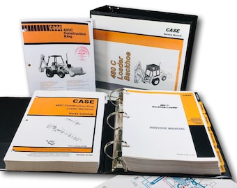Case 480C Tractor Loader Backhoe Service Manual Parts Catalog Set