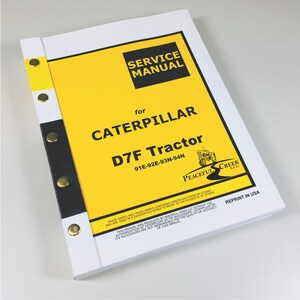 Cat Caterpillar D7F 91E 92E 93N 94N Crawler Tractor Dozer Service Repair Manual