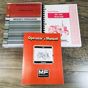 Massey Ferguson Mf 298 Ciągnik Części Serwisowe Instrukcja Operatora Zestaw Naprawczy