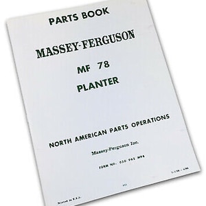 Massey Ferguson 78 Planter Teile Handbuch Katalog Buch Schematic Explosionsansichten
