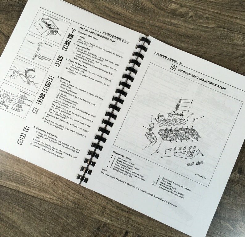 Isuzu 6bb1 6bd1 Industrial Diesel Engine Service Manual Repair Shop ...