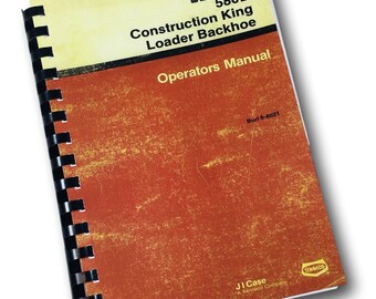 Case 580D Construction King Loader Backhoe Operators Owners Manual Ck 580 D