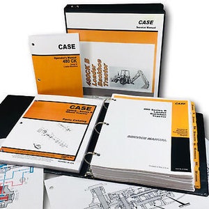 Case 480B/480 Ck Series B Tractor Loader Backhoe Operators Service Parts Manuals