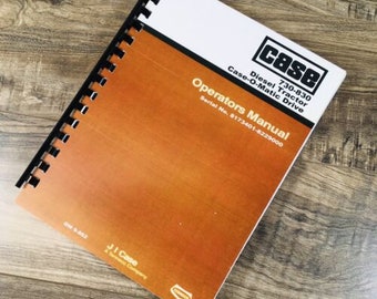 Case 830 831 832 833 Case-Omatic Diesel Tractor Operators Manual 8173401-8229000
