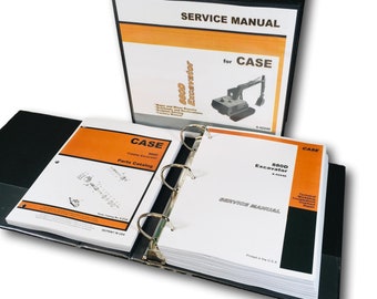 Case 880D Excavator Trackhoe Service Manual Parts Catalog Repair Shop Book Set