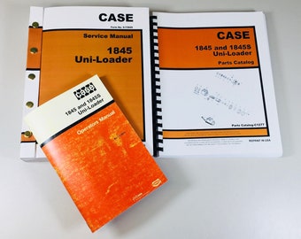 Case 1845 Uni Loader Skid Steer Service Parts Operators Manual Catalog Shop Book