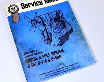 Farmall Ih C-157 C-175 Gas Engine 2400B 2405B Tractor Service Shop Repair Manual