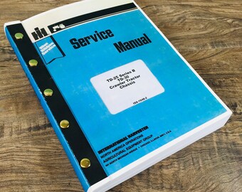 International Td-25 Series B Td-25B Crawler Tractor Service Manual Repair Shop