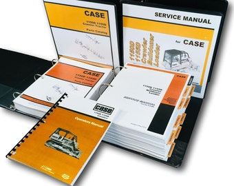 Case 1150D 1155D Crawler Dozer Loader Service Manual Parts Catalog Operators Set