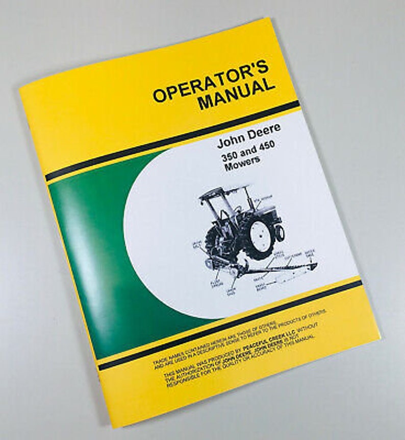 Operators Parts Manuals For John Deere 350 450 Sickle Bar Mower Owner Catalog image 8