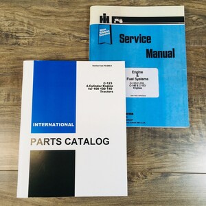 International C-123 4 Cylinder Gas Engine Service Parts Manual Set Repair Shop