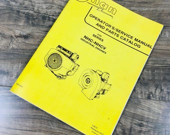 Onan Nhc-Nhcv Industrial Engines Operators Service Manual Parts Catalog Repair