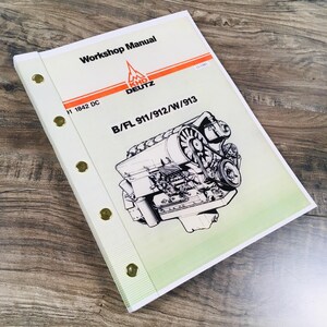 Khd Deutz B F6L 911 912 W 913 G C T Diesel Engine Service Repair Workshop Manual