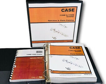 Case 1150E 1155E Crawler Tractor Dozer Loader Operators Manual Parts Catalog