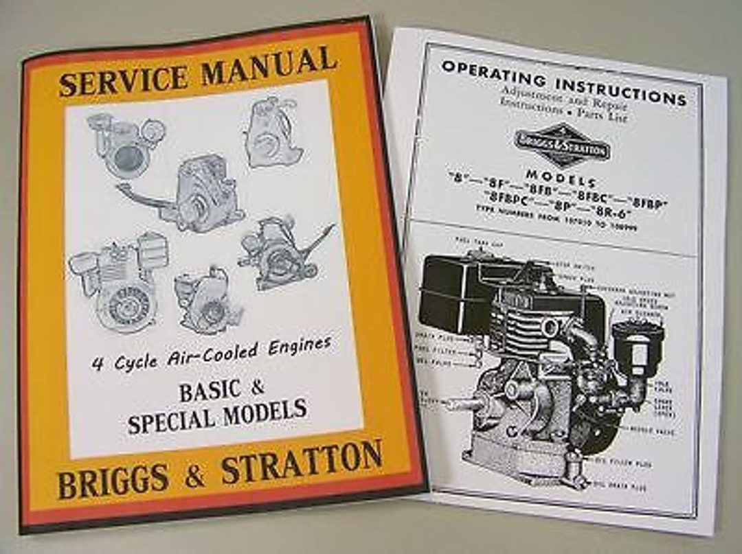 Manuel Atelier Briggs Et Stratton En Français Pdf Briggs Stratton 8Fbpc 8R-6 Service Repair Owner Operator - Etsy France