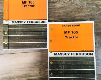 Set Massey Ferguson 165 Tractor Parts Service Repair Shop Manual Workshop Mf165