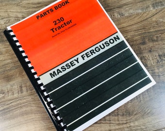 Massey Ferguson 230 Tractor Parts Manual Catalog Book Prior To 9A349200 Mf230